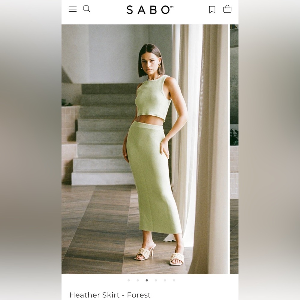 Sabo Skirt Heather Skirt in Forest